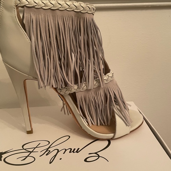 Emily B Billie in white heels - Picture 1 of 3